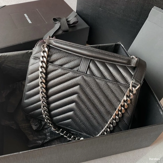 Rep ladies REP YSL Medium leather shoulder bag-24*17*6.5cm 0715